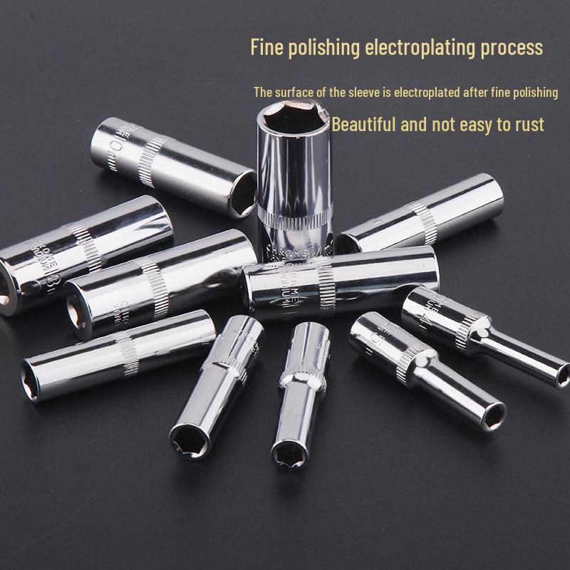 Green Forest 6.3mm Hexagonal Socket/Wrench Sleeve Set with 1/4 Socket Head Ratchet Wrench.