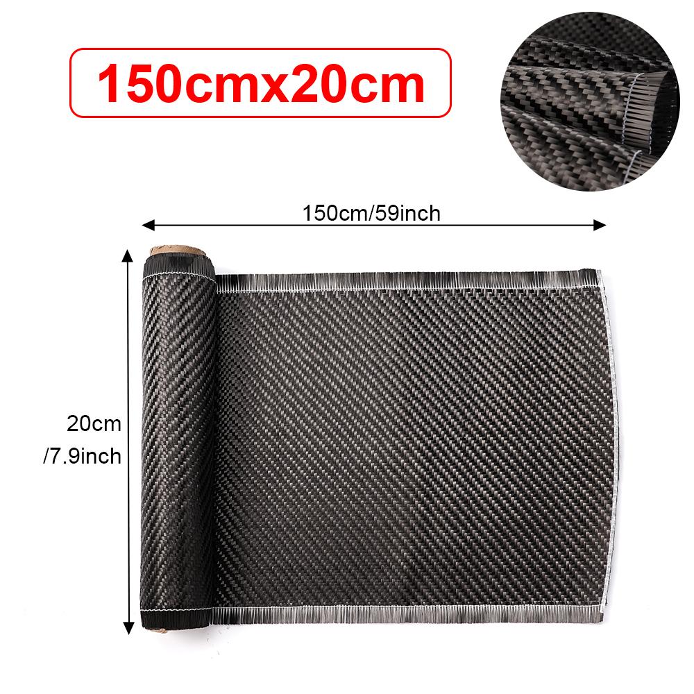 

3K 200gsm Carbon Fiber Cloth 20cm wide Plain Carbon Fabric For Commercial Car Part Sport Equipment Diagonal 20cm
