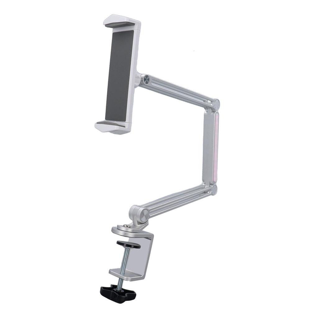 Metall Bett Handyhalter mit Klemme 360 Grad Drehung Faltbarer Schreibtisch Langarm Handyhalter mit