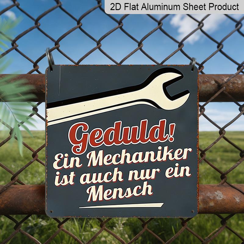 

2D Flat - 1pc, Retro Metal Sign, Decorative Plaque and Ornament, Workshop Maintenance Funny Theme, Humorous Sign, Garage, Tool Room, Office, Man Cave 20*20cm