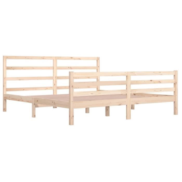 VidaXL Cadre de lit Bois de pin massif 200x200 cm 3105026