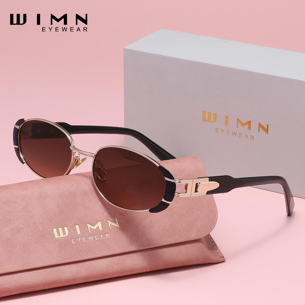 

Солнцезащитные очки WIMN Retro с круглой оправой, легкой конструкцией и поляризационной технологией чёрный/коричневый