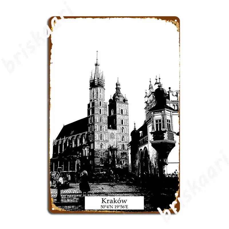Krakow Metal Sign Club Bar Plaques Cinema Kitchen create Tin sign Poster 20X30CM