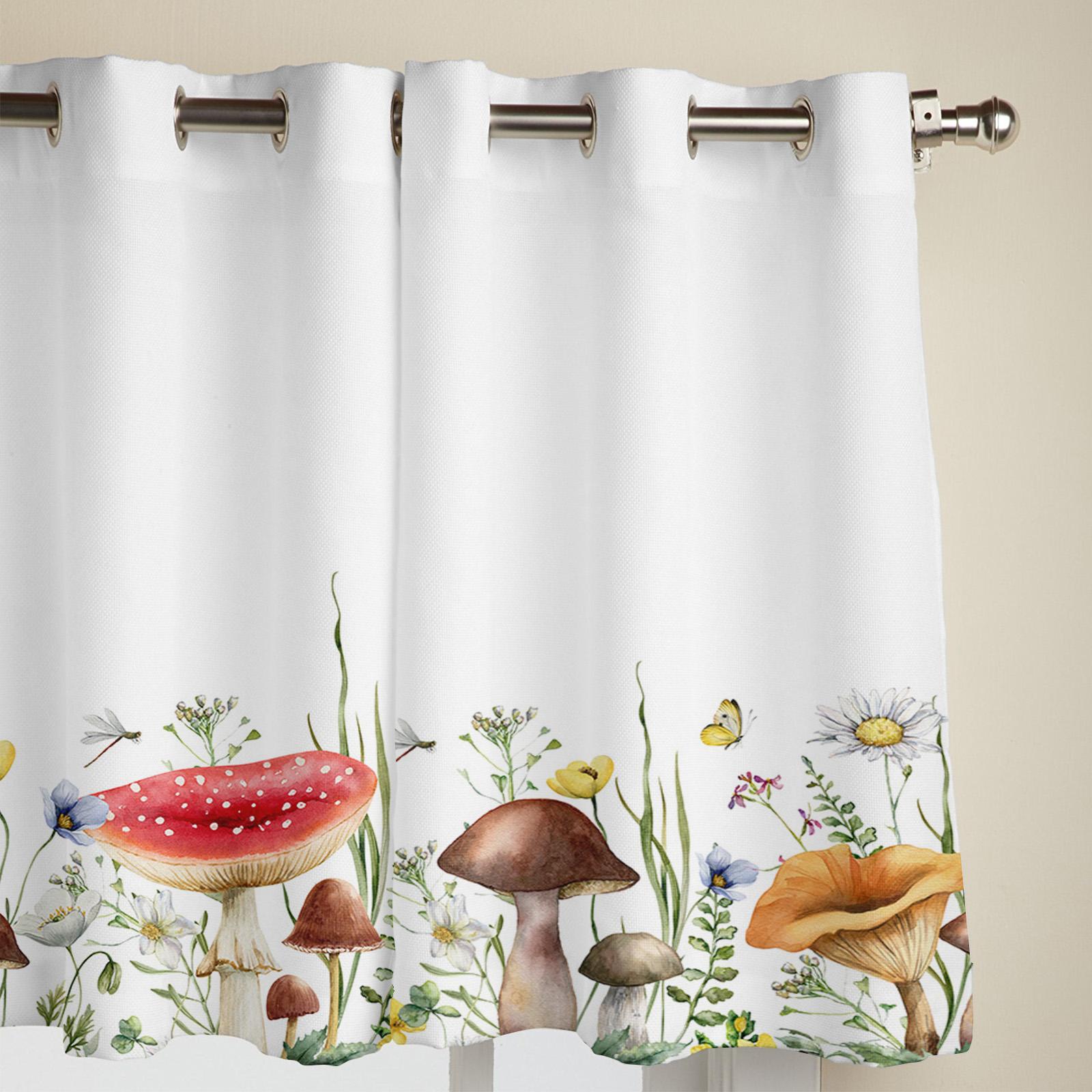 Грибы Цветы Растения Современные Шторы для Гостиной Спальня Шторы Кухня Обработка Жалюзи — фото 4