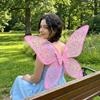 Sparkle Butterfly Princess Wings Organza Kids Party Wings Creative Costume Wings  Christmas Gift