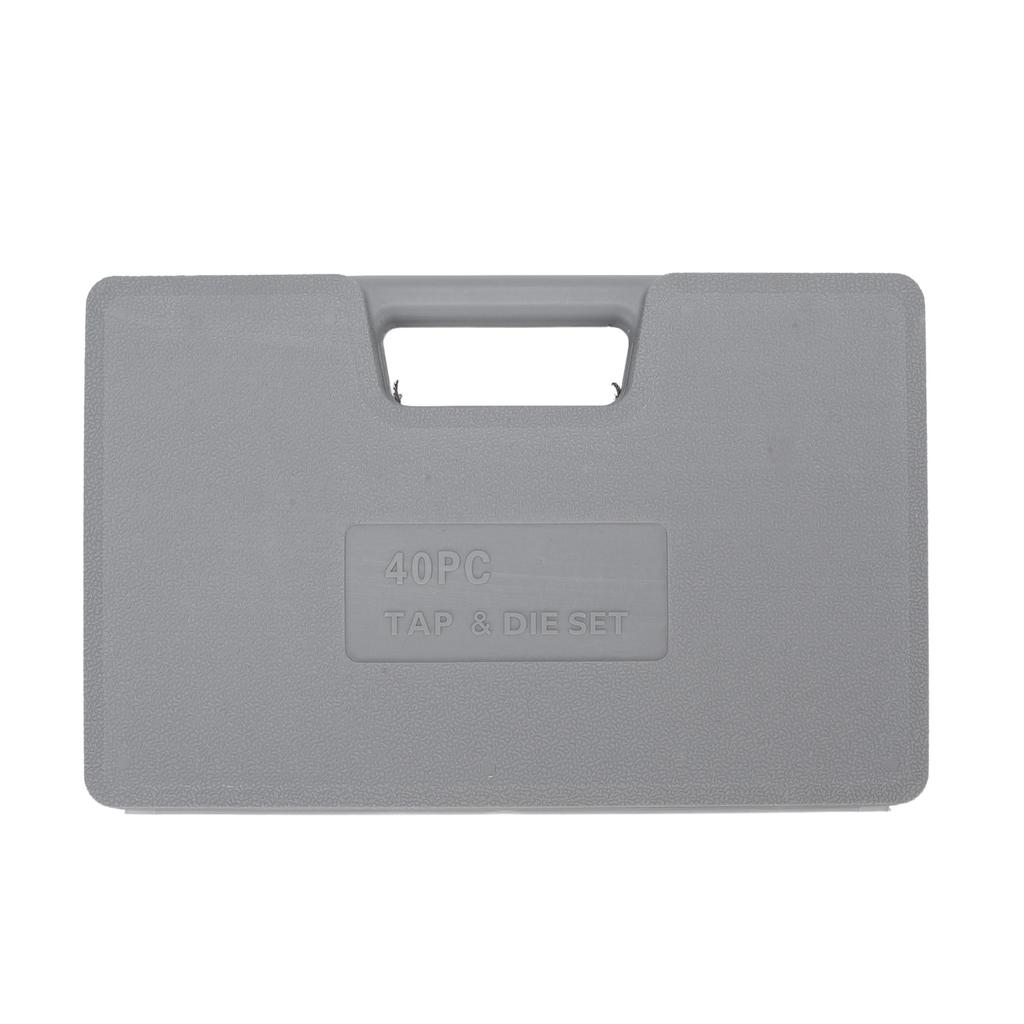 40 Piece SAE Tap and Die Set 4 To 1 2 Inch Alloy Steel Unc Cool UNF FINE NPT Threads Threading Tool Kit