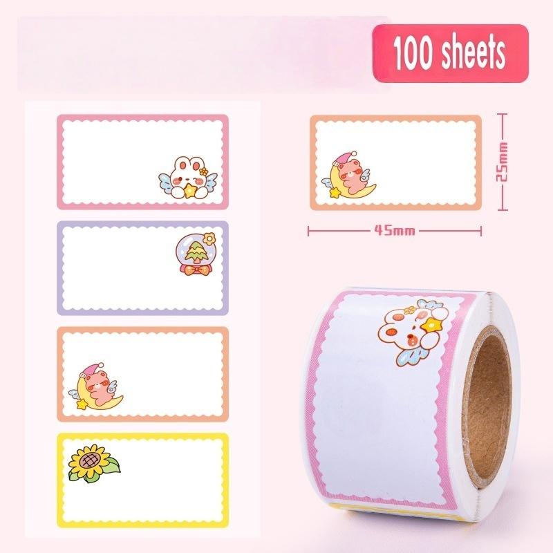 100/270/290pcs/Roll Colorful Labels Item Mark School Stationery Supplies Cute Animal Stickers For Classroom Identification