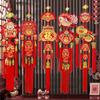 Red New Year Gold Hanging Ornament Fu character Felt Fruit Lucky Bag Pendant Chinese knot Luck Fu Character Door Hanging