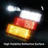 1PC 12V Red White Yellow LED Reflector Rear Tail Brake Stop Warning Side Marker Light for Jeep Truck Trailer Motorcycle Scooter