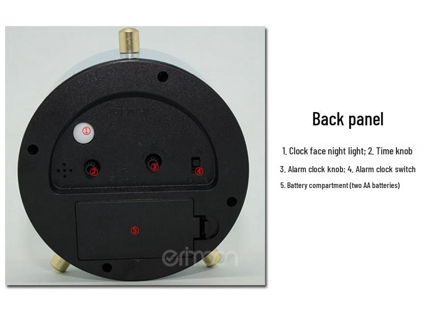 European Minimalist Children's Silent Quartz Alarm Clock