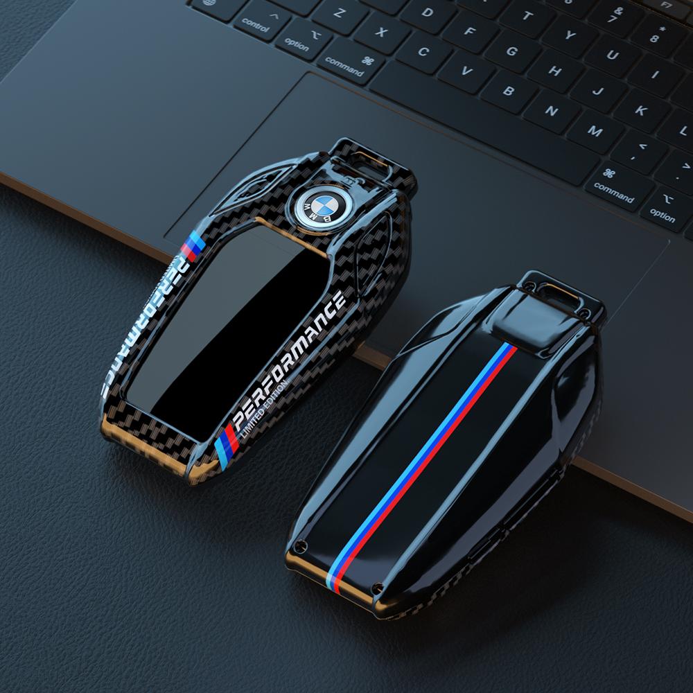 ABS Carbon Fiber Car LED Display Key Case Cover Shell For BMW G30 G12 G11 G32 G31 5 7 Series I8 I12 I15 G01 X3 X4 G02 G05 X5 G07 DF8O