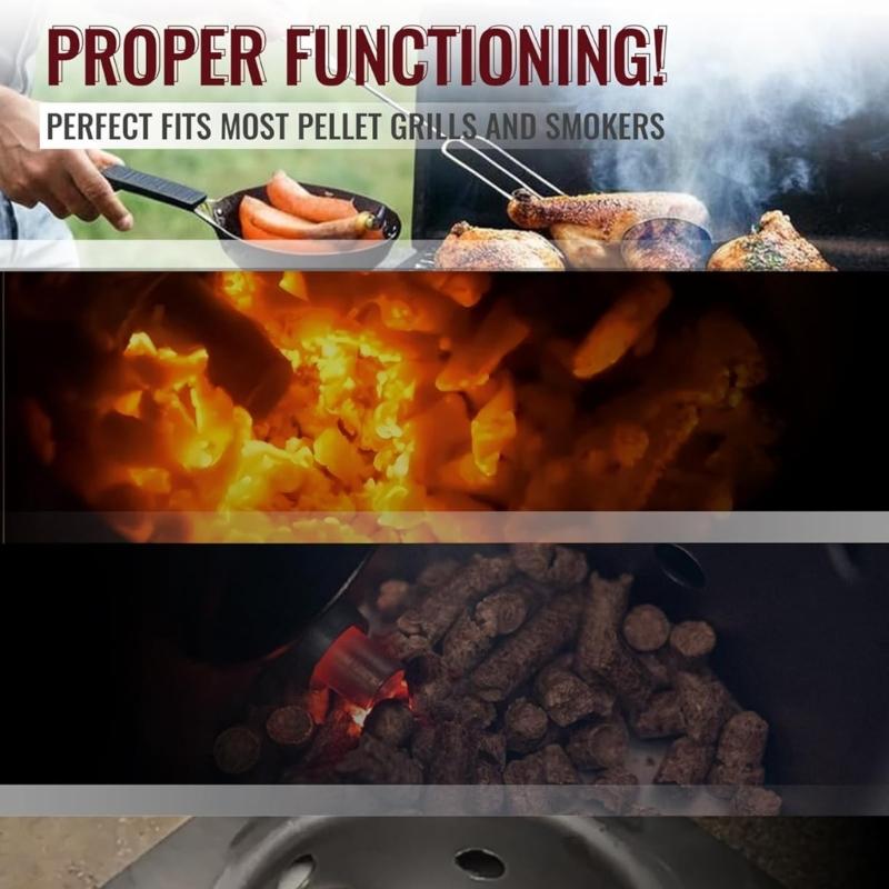 Edelstahl Pelletgrills Ersatzbrenner Heißstäbe Zünder Zubehör Grills Anzünder BBQ Zubehör