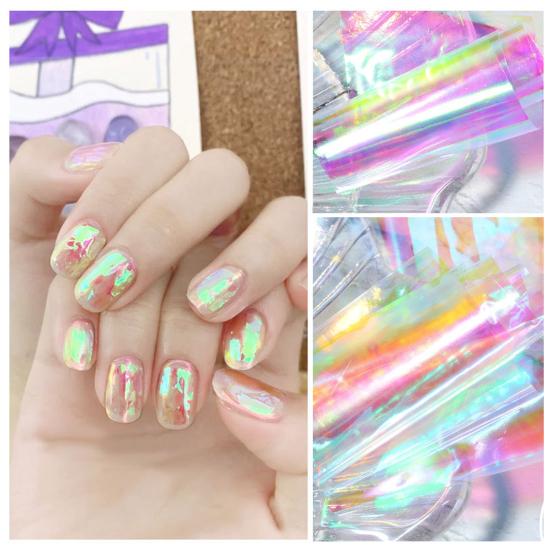 

Украшение ногтей. Яркая цветная бумага. Целлофановая бумага. Обертывания для дизайна ногтей.