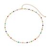 Fashion Colored Glass Crystal Waist Chain for Women Punk Summer Sexy Beach Bikini Body Jewelry Y2K Accessories