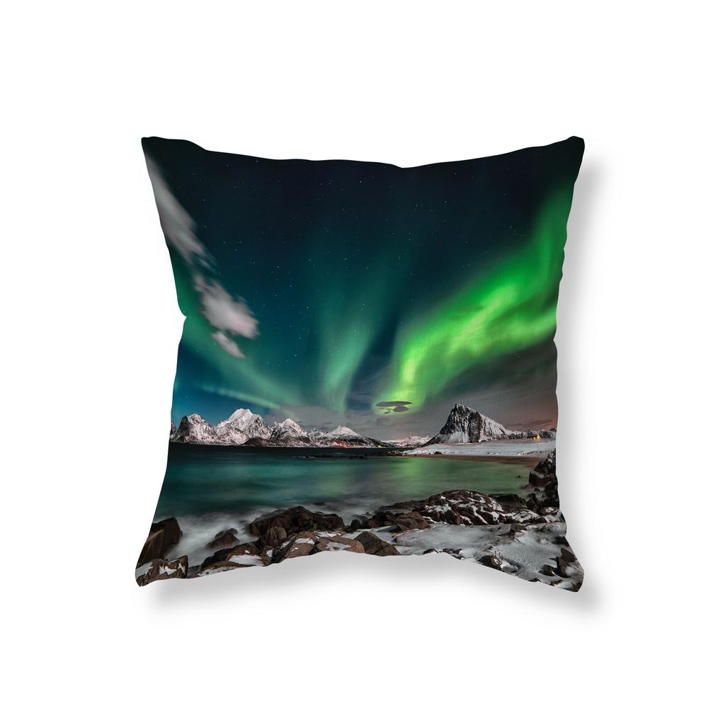 Aurora Star Landscape Pillow Cover Sofa Car Decorative Pillow Cover Chair Cushion Cover Room Aesthetics Home Decor 45x45cm