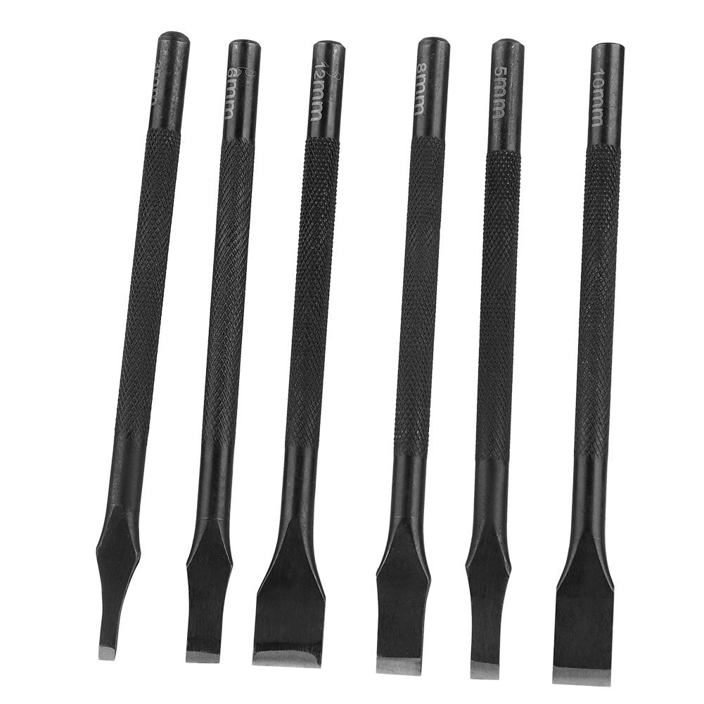 6PCS Handmade Leather Sewing Leathercraft Pricking Stitching Chisel Tool Set