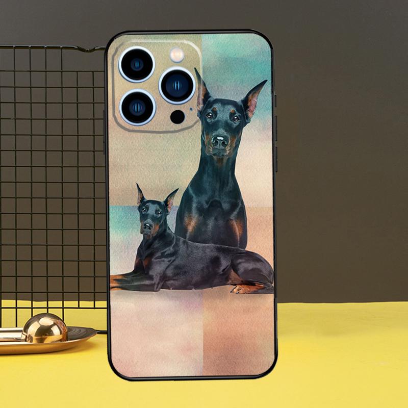 Doberman Dog Phone Case For iPhone 11 12 13 14 16 15 Pro Max Mini 7 8 Plus X XR XS Max Cover