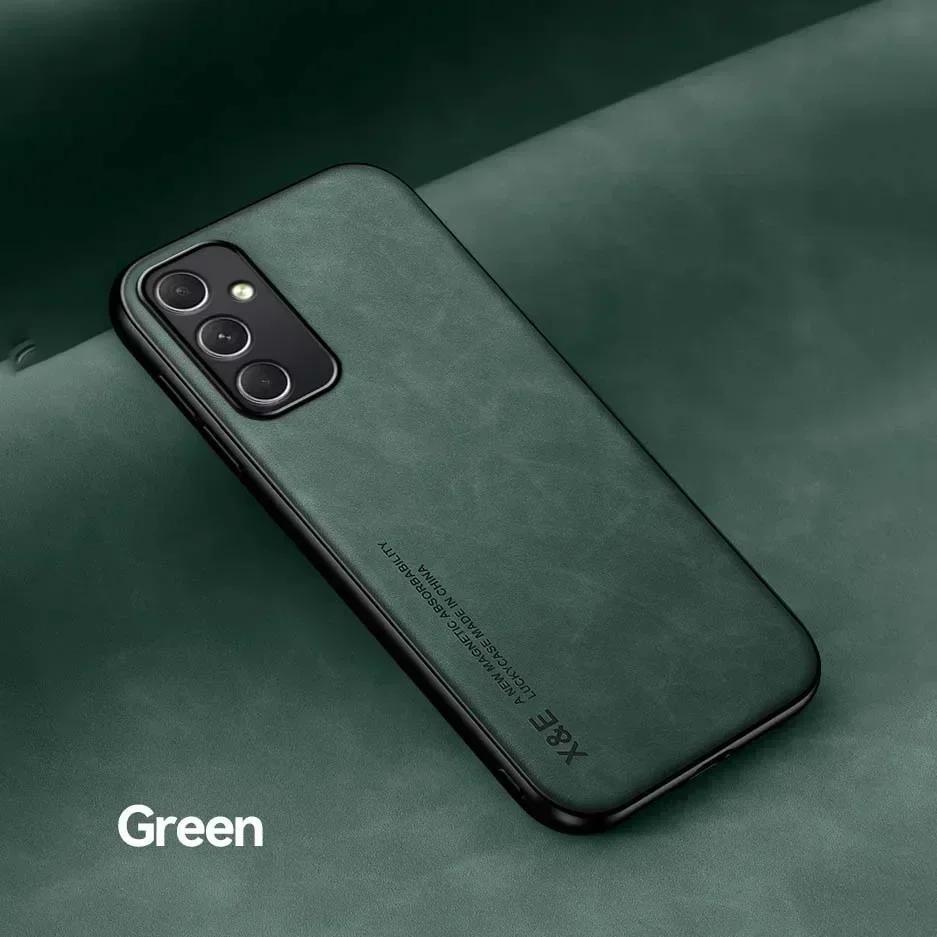 

Чехол для Samsung Galaxy A56 A55 A36 A16 5G защитный автомобильный магнитный держатель Coque Funda Capa For Galaxy A56 5G зелёный