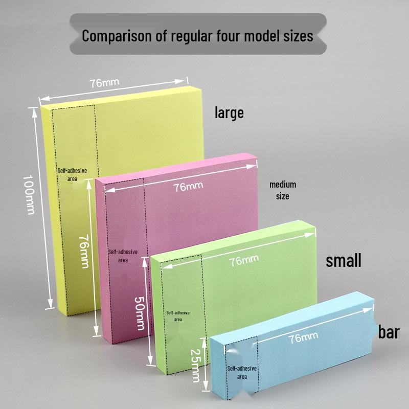 Colorful Creative Heart Sticky Notes - Reusable and Cute Stationery for Students