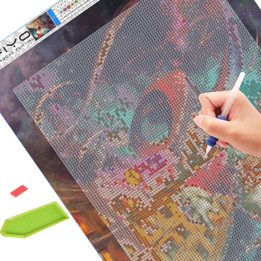 Diamond Painting Full Round Drill Diamond Santa Claus Round Diamond Painting Handmade Diy Diamond Mosaic Painting Home Decoration