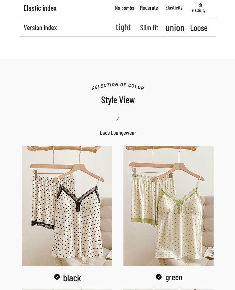 Girly Polka Dot Modal Camisole Pajama Set with V-Strap and Padding - Comfortable Summer Homewear