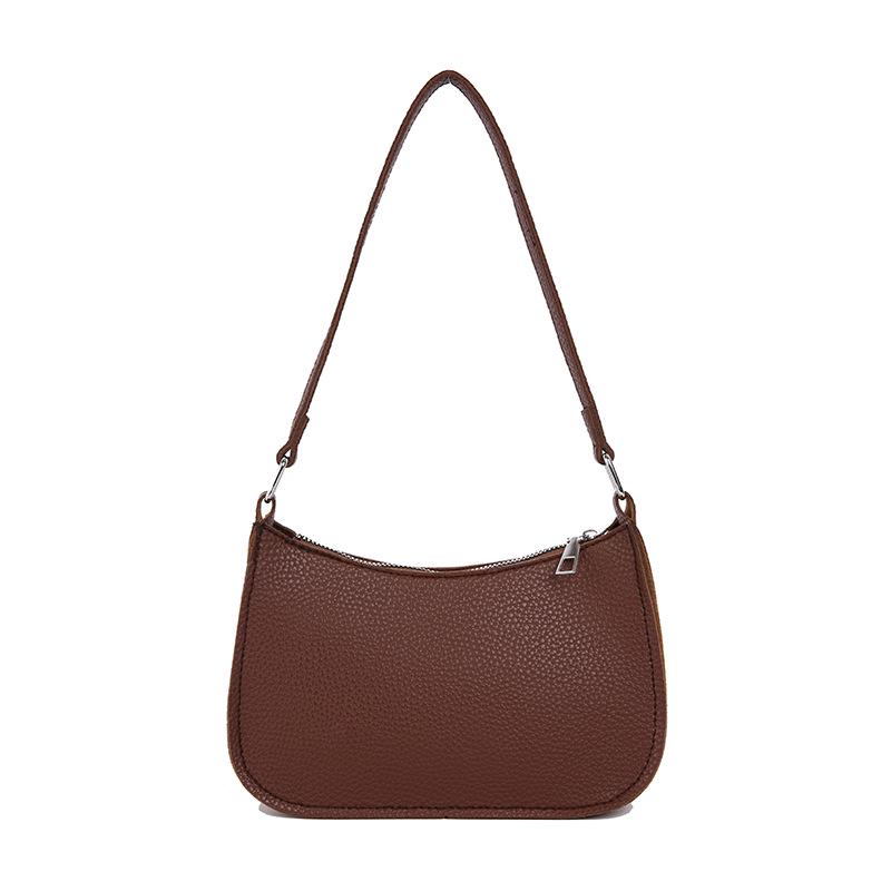 

Women s Fashion Textured Crossbody Bag with Lychee Pattern - Stylish High-Value Shoulder Handbag кофейный