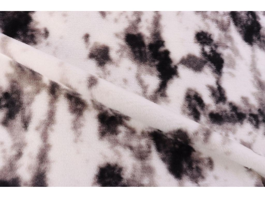 Tecido de pelo de coelho de imitação de veludo tingido com gradiente de arco-íris com cores de fantasia