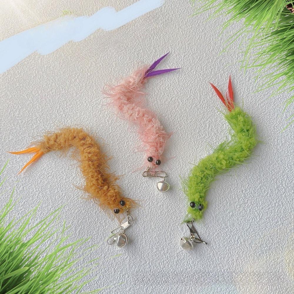 2pcs/3pcs Plush Shrimp Pet Cat Toy Replacement Accessories Funny Teaser Stick Wand Toy