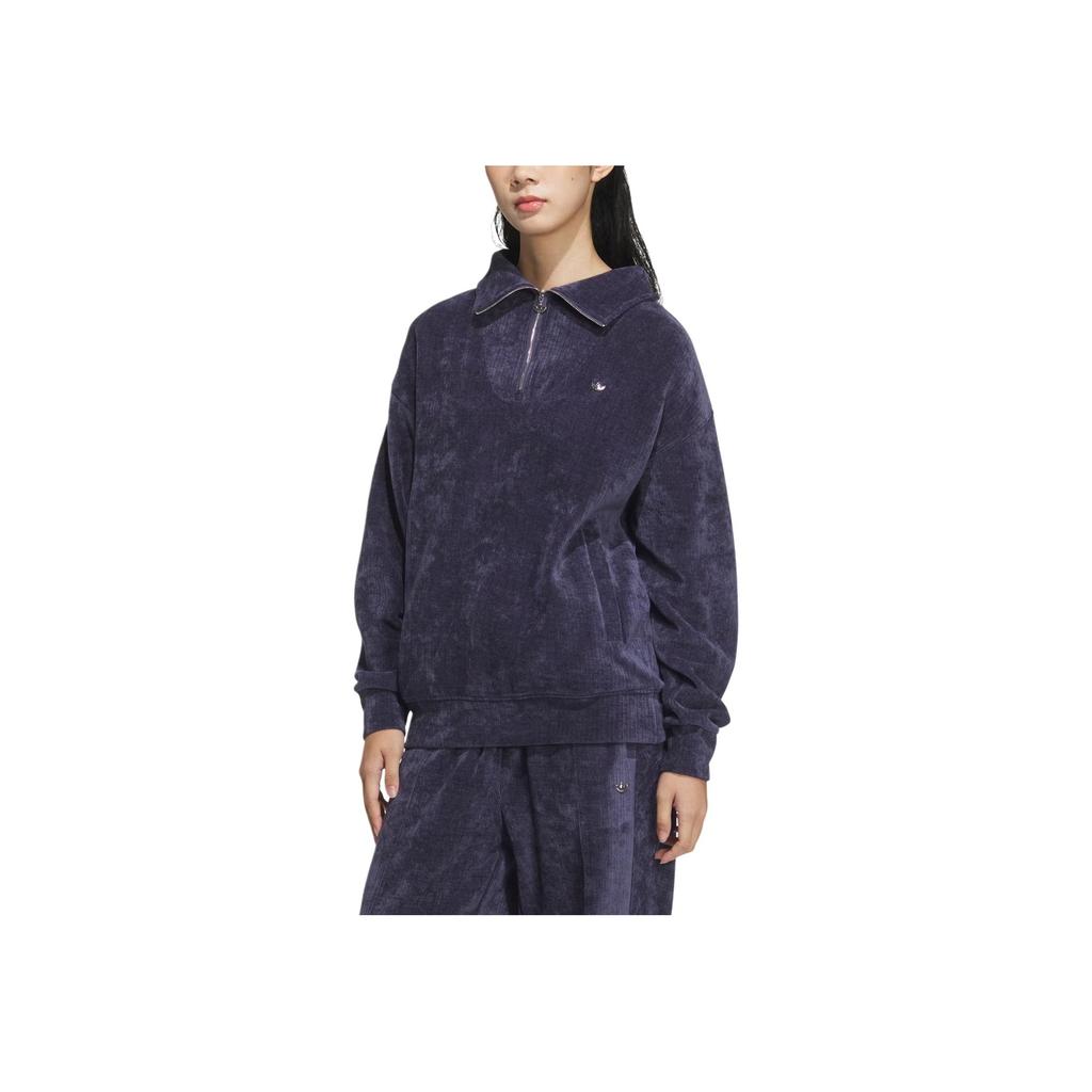 Adidas Originály Útulná mikina se zipem pro ženy Mikiny Tmavě modrá JM8061