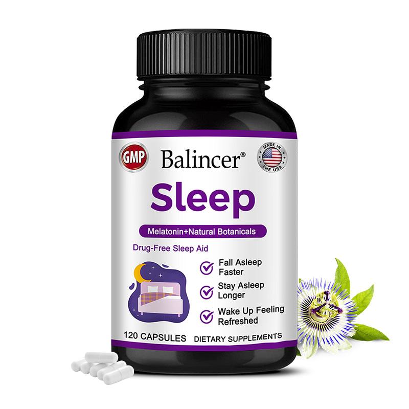 Balincer Sleep Melatonin + Natural Botanicals Dietary Supplements, 120 Capsules