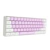 Gaming Keyboard USB 61 Keys RGB Backlit Ergonomic Contrast Color Space Saving Wired Keyboard for Desktop Laptop White