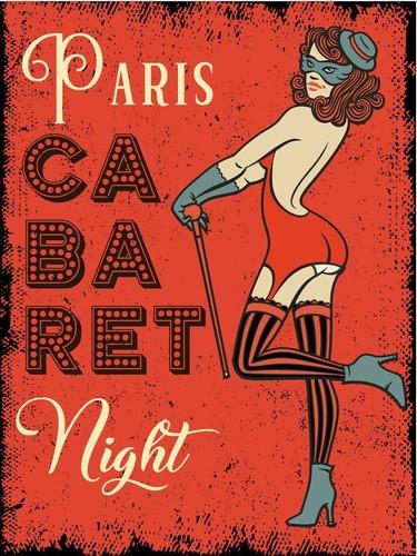 

Paris Cabaret Night Vintage Retro Metal Sign aluminum 20x30cm