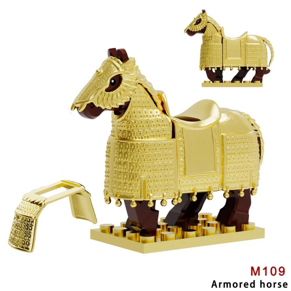 Military Building Blocks Solider Figures Mount War Horse Saddle Reins Adults Children Gifts Toys Animal Accessories Equipments