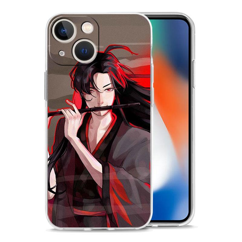 Luxus-Telefonhülle für iPhone 15 14 13 12 11 Pro Max XS X XR 7 8 Plus Soft Clear Stoßfeste Hülle Anime Mo Dao Zu Shi Wei Wuxian