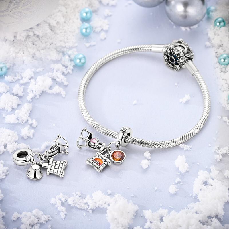 100% Copper Snowman Penguin Fireplace Warm Winter Series Charms Beads 3Mm Diy Fine Jewelry Making