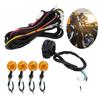 Integrated Motorcycle Signal Light & Horn Set with Wiring  Harness Uprgades for Enhanced Ridings  Safety & Durability