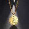 Schlüssel Salomos Halskette Doppelseitig Drittes Pentagramm der Venus Schutz Liebe Edelstahl Halsketten Amulett Schmuck