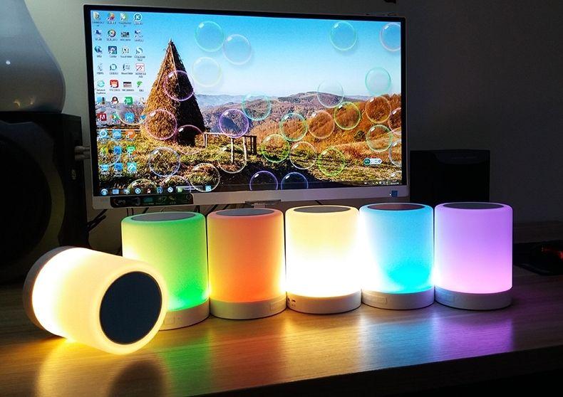 

Bluetooth Speaker with LED Lamp Light BL05 White білий