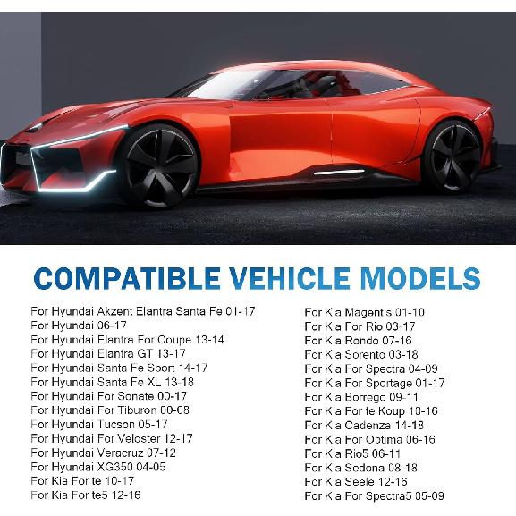 Leechio 2 PCS M12x1.5 Wheel Stud Bolt Kit, Steel Wheel Studs and Lug Nuts Kit, Rust-Proof Fastener Screw Rod Replacement OE: 52950-14140,