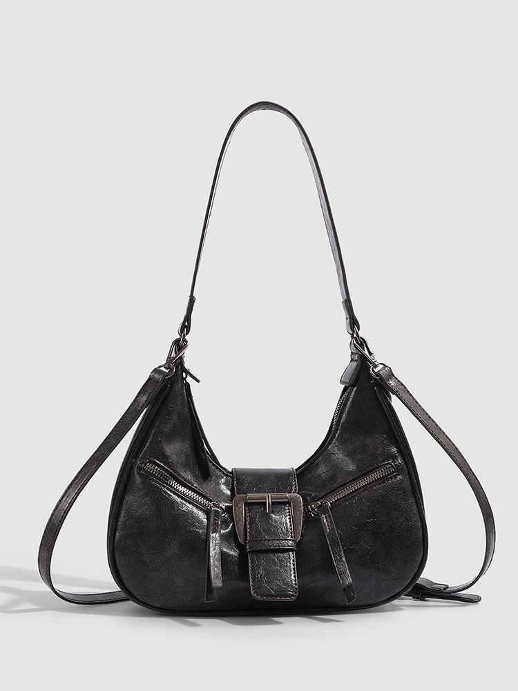 

Женская сумка 2025 Maillard сумка под мышкой женская 2025 новая ретро одноплечевая кросс-боди чартер мотоциклетная сумка-полумесяц тренд