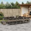 VidaXL 17-piece Garden Dining Set and Cushions Braided Resin 3278131