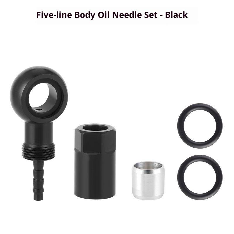 

Bicycle Hydraulic Brake Fitting Kit - Aluminum Alloy BH90 Compatible Oil Needle for Road Mountain Bike чёрный