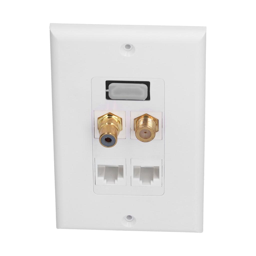 Audio Video Wall Socket Multimedia Port Flexible Compressive Prevent Fading Ethernet Coax Wall Plate