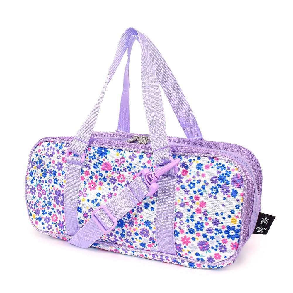 COLORFUL CANDY STYLE Paint and Art Shoulder Strap Bag Airy Shower with Flower Pattern NM902700 Bag, Water-Repellent Lightweight, Girls, Cute, Mesh,