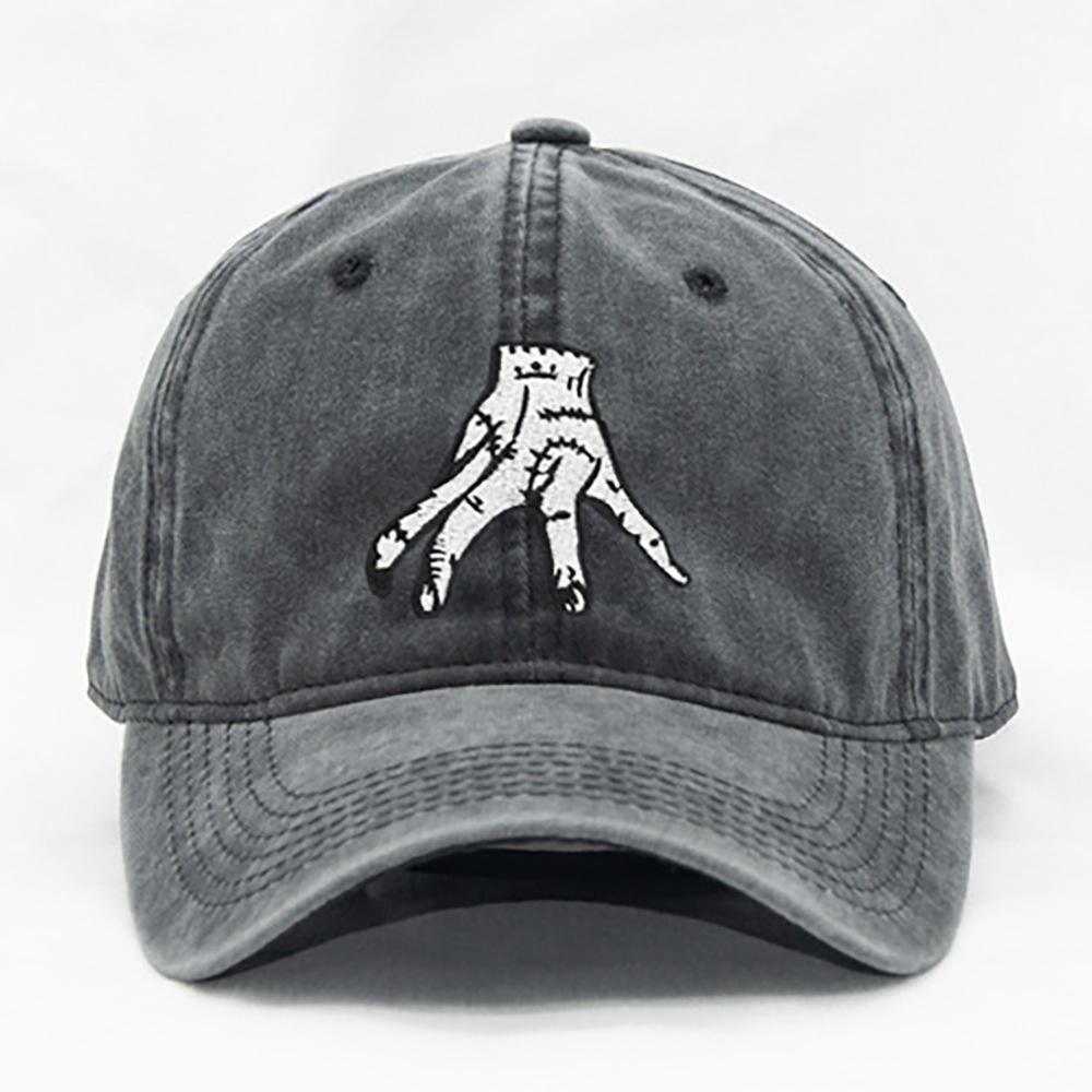 Семейка Аддамс Уэнсдей Вещь Вышитая бейсболка Шляпа Уличная 56-60 см Black