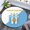 Custom Name,Argentina Pattern Round rug,Carpet Rug for Living Room Bedroom Playroom ,Non-slip Floor Mat,Holiday Gifts and Birthday Gifts.