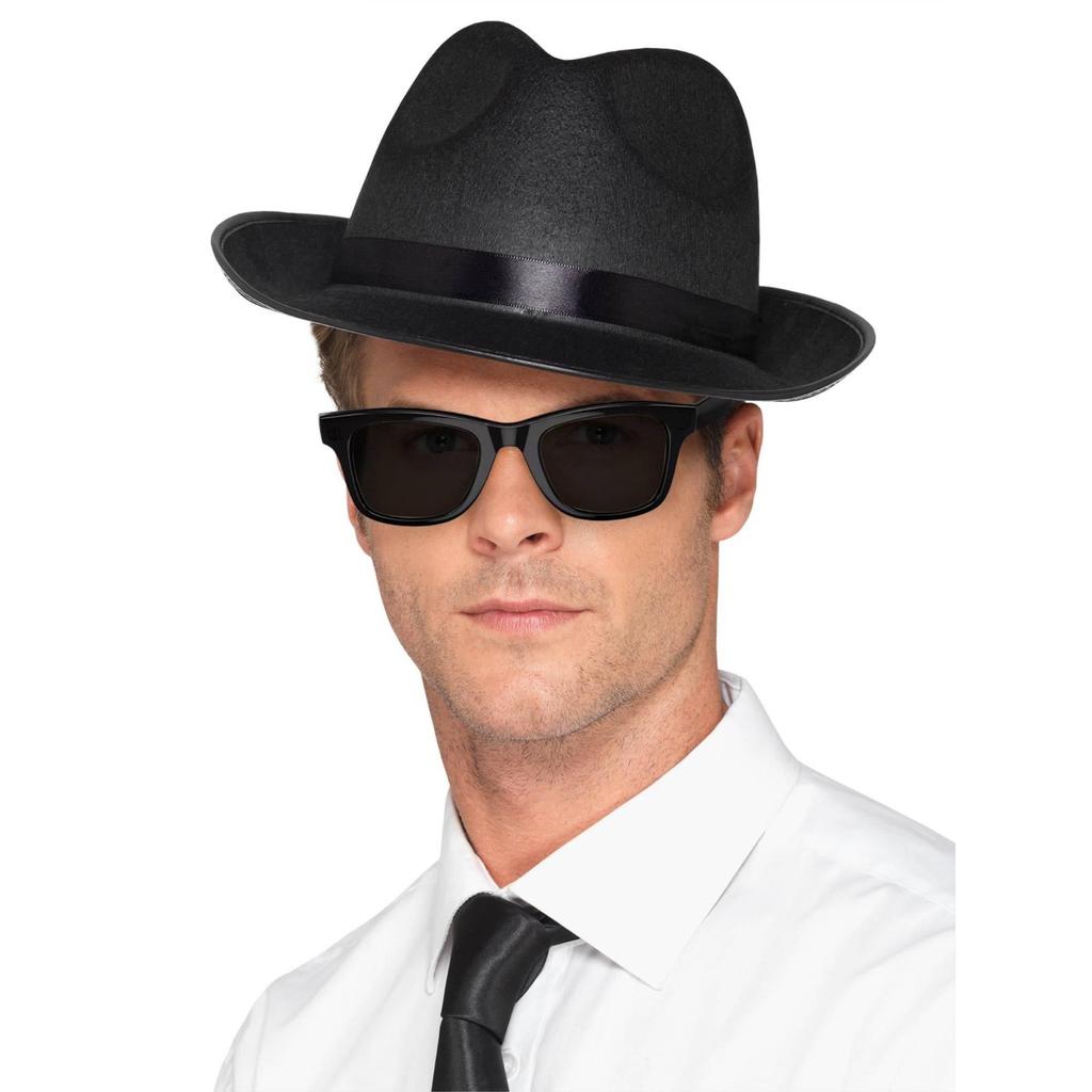 Smiffys Mens 20s Wide Brim Fedora