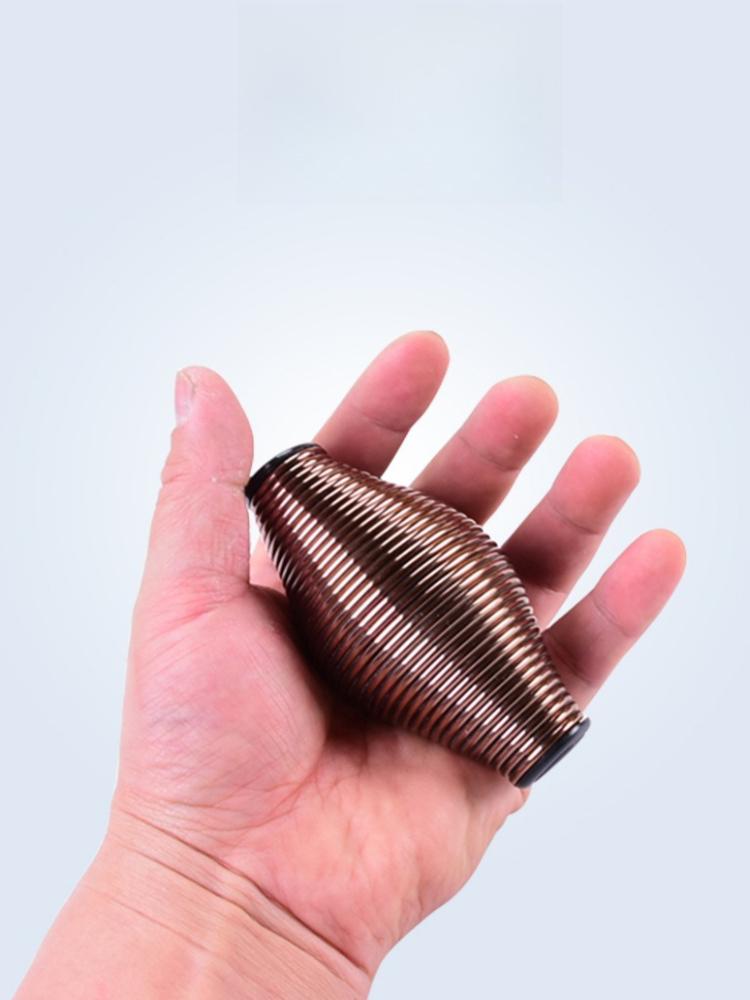 1 Stück Federgriffball Metallgriff Krafttraining Hand Dekompression Entspannung Rehabilitation Elastischer verchromter Fingertrainer
