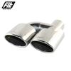 1PCS Stainless Steel Silver Exhaust Pipe Car 2.5'' Inelt Oval Dual Exhaust Tip for W204 C200 C260 Muffler Tailpipe