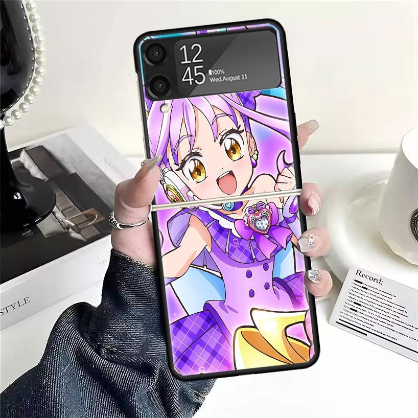 Pretty Cure Anime Cases For Samsung Galaxy Z Flip 4 5 6 7 3 Z Flip7 Flip6 Flip4 Flip5 Flip3 5G Hard Shockproof Fundas Cover
